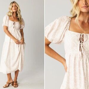 Floral Midi Dress in Pink